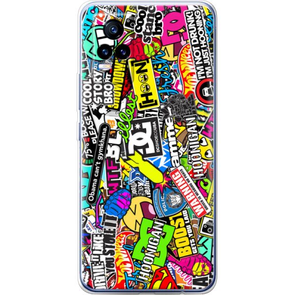 

Силиконовый чехол BoxFace Vivo V21E Multicolored Inscriptions (43147-up880)
