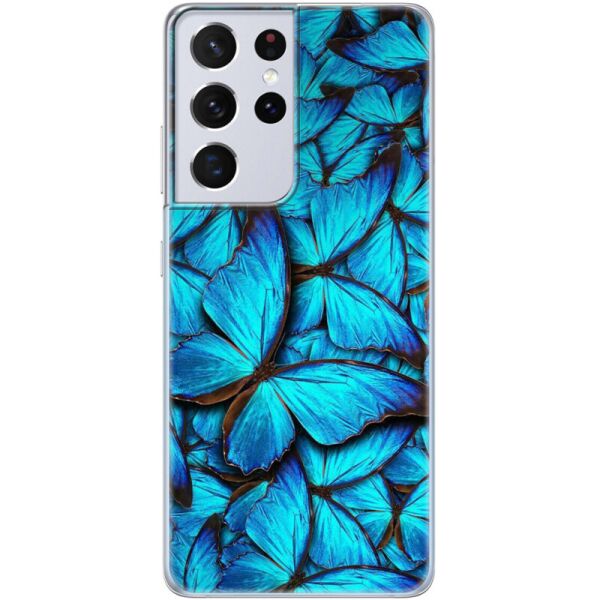 

Силиконовый чехол BoxFace Samsung G998 Galaxy S21 Ultra лазурные бабочки (41719-up1550)