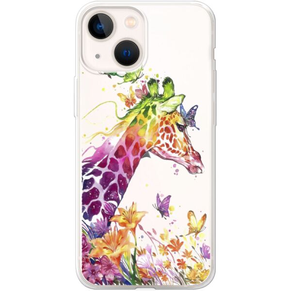 

Силиконовый чехол BoxFace Apple iPhone 13 Colorful Giraffe (43370-cc14)