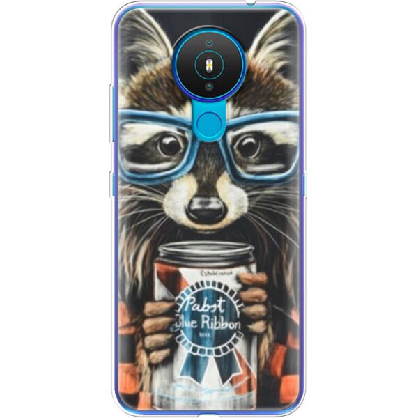 

Силиконовый чехол BoxFace Nokia 1.4 Енот с банкой (42377-up1333)