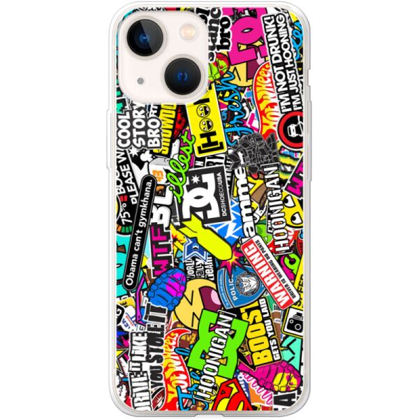 

Силиконовый чехол BoxFace Apple iPhone 13 Multicolored Inscriptions (43370-up880)
