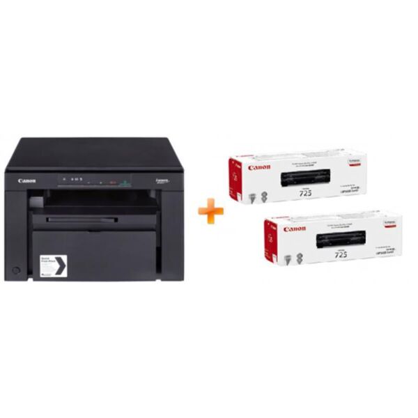

МФУ А4 ч/б Canon i-SENSYS MF3010 + картриджи 2xCRG725 (5252B034AA)