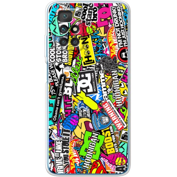 

Силиконовый чехол BoxFace Xiaomi Redmi 10 Multicolored Inscriptions (43311-up880)