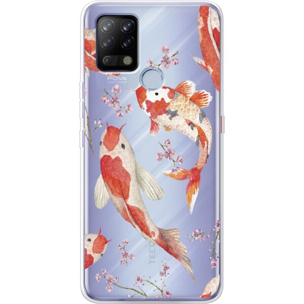 

Силиконовый чехол BoxFace Tecno POVA Japanese Koi Fish (43287-cc3)