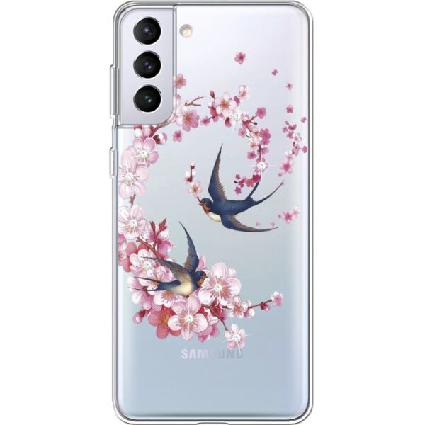 

Силиконовый чехол BoxFace Samsung G996 Galaxy S21 Plus Swallows and Bloom (41718-rs4)