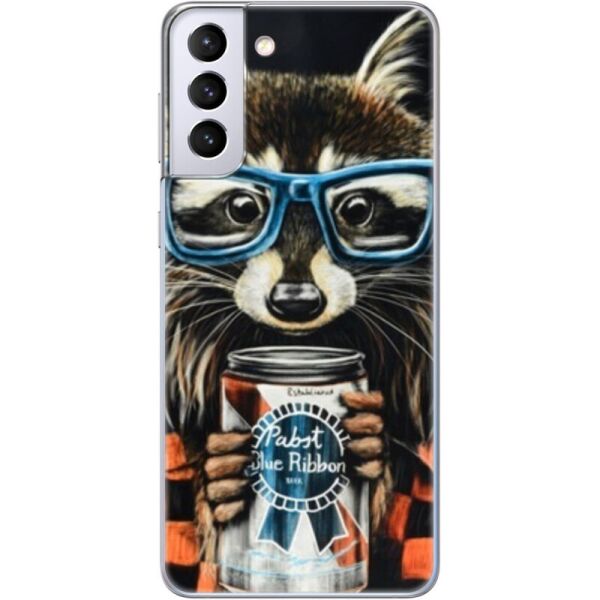 

Силиконовый чехол BoxFace Samsung G996 Galaxy S21 Plus Енот с банкой (41718-up1333)