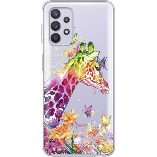 

Силиконовый чехол BoxFace Samsung A325 Galaxy A32 Colorful Giraffe (42084-cc14)