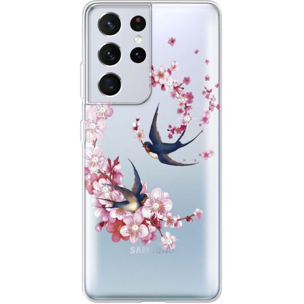 

Силиконовый чехол BoxFace Samsung G998 Galaxy S21 Ultra Swallows and Bloom (41719-rs4)