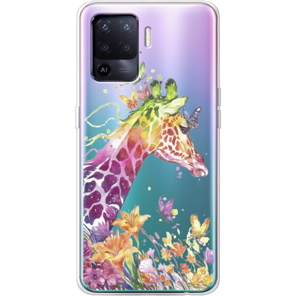 

Силиконовый чехол BoxFace OPPO Reno5 Lite Colorful Giraffe (43335-cc14)