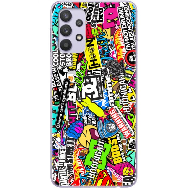 

Силиконовый чехол BoxFace Samsung A325 Galaxy A32 Multicolored Inscriptions (42084-up880)