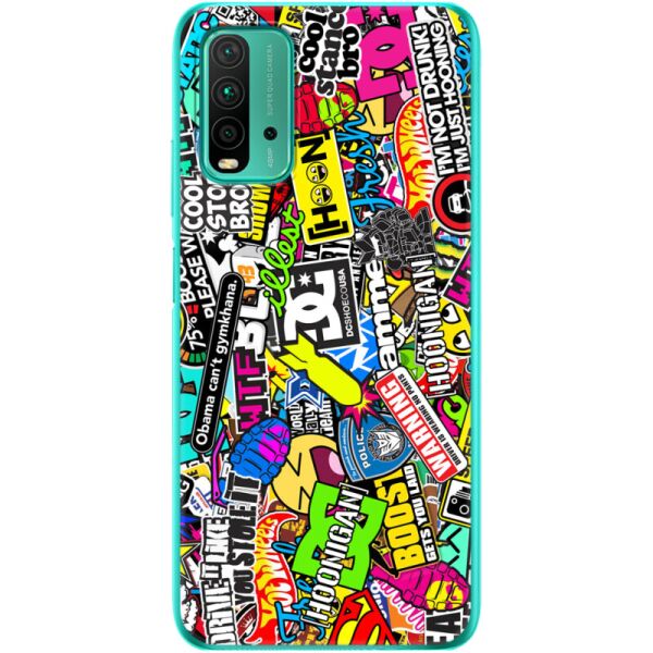 

Силиконовый чехол BoxFace Xiaomi Redmi 9T Multicolored Inscriptions (41685-up880)