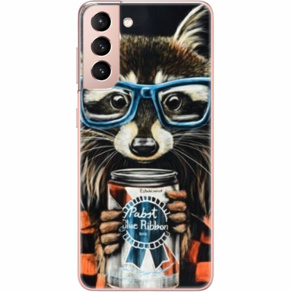 

Силиконовый чехол BoxFace Samsung G991 Galaxy S21 Енот с банкой (41709-up1333)