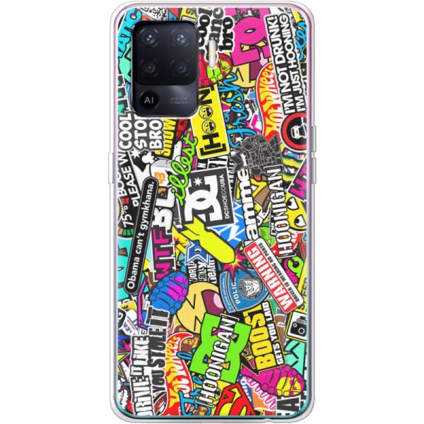 

Силиконовый чехол BoxFace OPPO Reno5 Lite Multicolored Inscriptions (43335-up880)