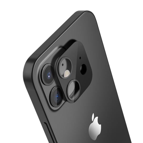 

Защитное стекло Hoco A18 3D Metal Frame на заднюю камеру для Apple iPhone 12 Mini, Black