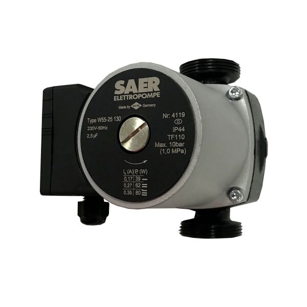 

Насос циркуляционный SAER W55-25 130мм + гайки