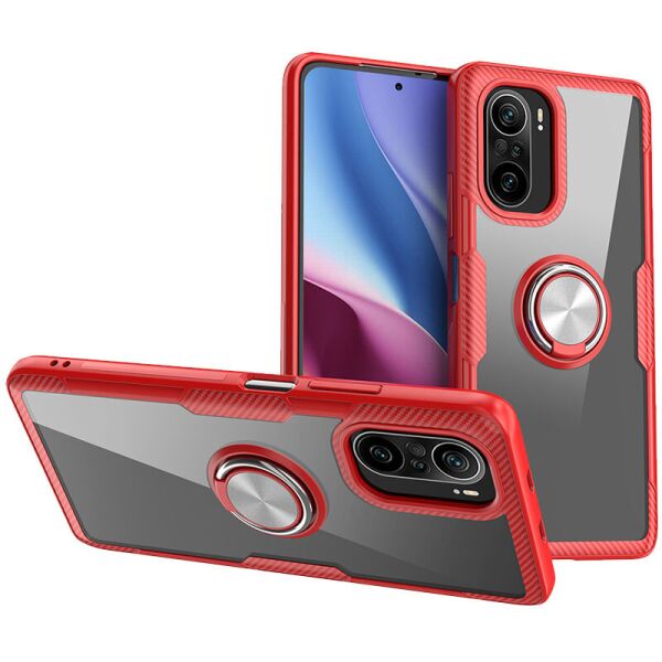 

TPU+PC чехол Deen CrystalRing for Magnet (opp) для Xiaomi Redmi K40 Pro+ (Бесцветный / Красный) (100083397)