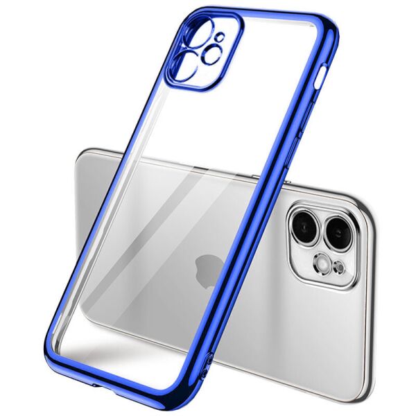 

Прозрачный силиконовый чехол глянцевая окантовка Full Camera для Apple iPhone 11 (6.1") (Синий) (1132904)