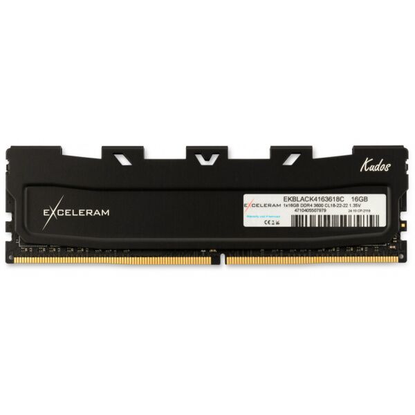 

Модуль памяти для компьютера DDR4 16GB 3600 MHz Black Kudos eXceleram (EKBLACK4163618C)
