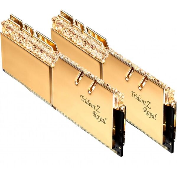 

Модуль памяти для компьютера DDR4 16GB (2x8GB) 3200 MHz Trident Z Royal RGB Gold G.Skill (F4-3200C16D-16GTRG)