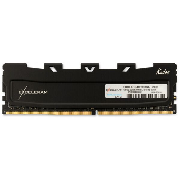 

Модуль памяти для компьютера DDR4 8GB 3000 MHz Kudos Black eXceleram (EKBLACK4083016A)