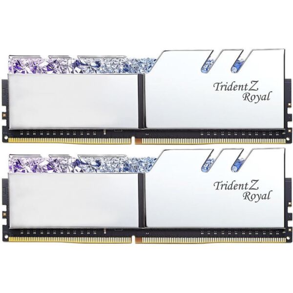 

Модуль памяти для компьютера DDR4 16GB (2x8GB) 3600 MHz Trident Z RGB Royal Silver G.Skill (F4-3600C18D-16GTRS)