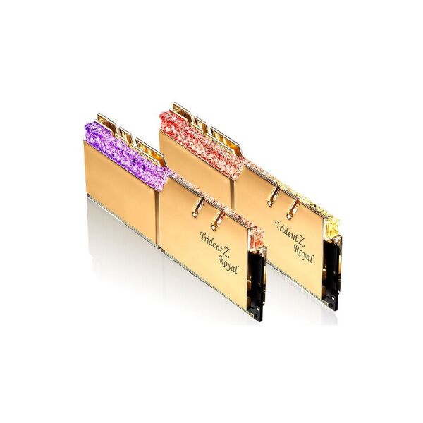 

Модуль памяти для компьютера DDR4 16GB (2x8GB) 3600 MHz Trident Z Royal Gold G.Skill (F4-3600C18D-16GTRG)