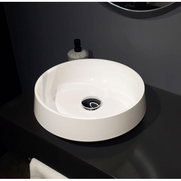 

Умывальник накладной из литого мрамора Fancy Marble Diana 420 Белый глянцевый