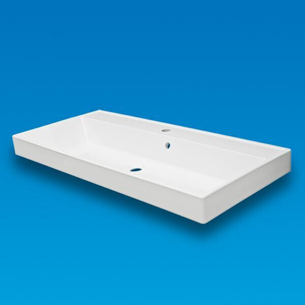 

Умывальник врезной из литого мрамора Fancy Marble Signe 1000 Белый глянцевый
