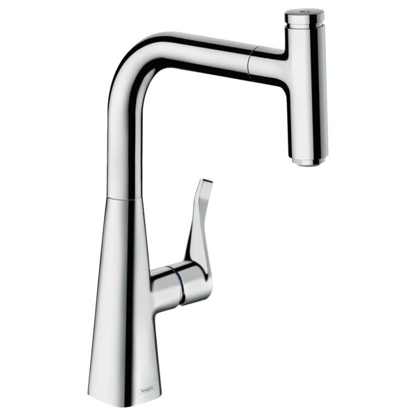 

Смеситель для кухни Hansgrohe Metris Select 240 однорычажный с выдвижным изливом Хром 14857000