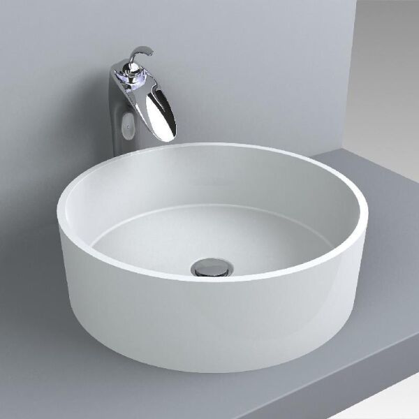 

Умывальник накладной из литого мрамора Fancy Marble Sofia 480 Белый глянцевый