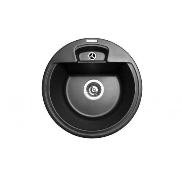 

Кухонная мойка из гранита круглая Miraggio Valencia Black