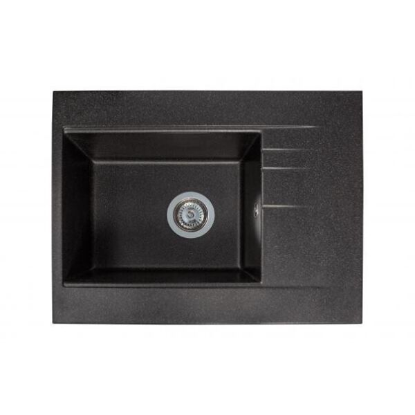 

Кухонная мойка из гранита прямоугольная Miraggio Bodrum 650 Black