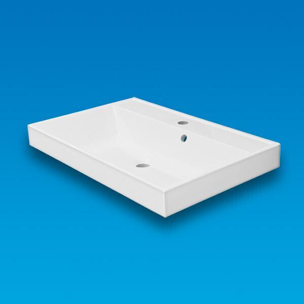 

Умывальник накладной из литого мрамора Fancy Marble Signe 700 Белый глянцевый