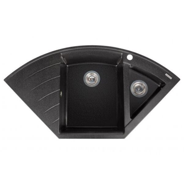 

Кухонная мойка из гранита угловая Miraggio Europe Black