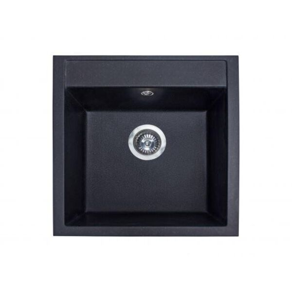 

Кухонная мойка из гранита квадратная Miraggio Bodrum 510 Black