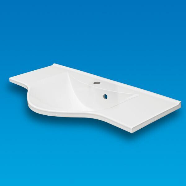

Умывальник врезной из литого мрамора Fancy Marble Lucy 900 Белый глянцевый