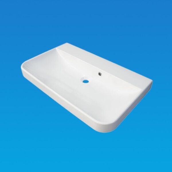

Умывальник врезной из литого мрамора Fancy Marble Carla 800 Белый глянцевый