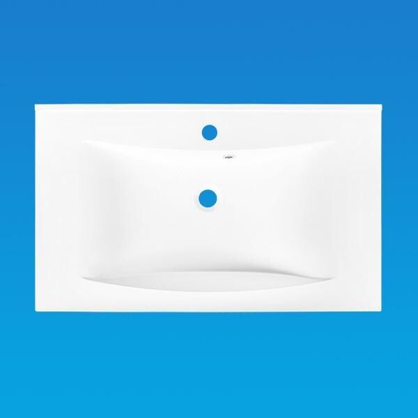 

Умывальник врезной из литого мрамора Fancy Marble Lucia 800 Белый глянцевый