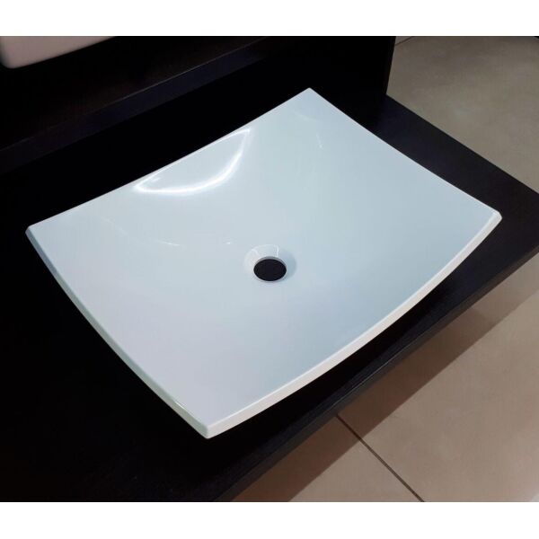 

Умывальник накладной из литого мрамора Fancy Marble Natura 500 Белый глянцевый