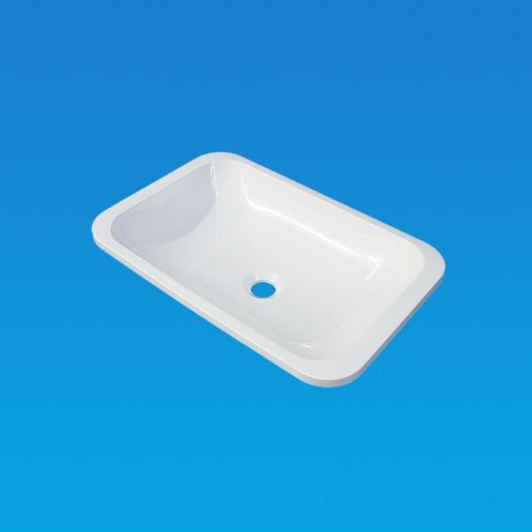 

Умывальник врезной из литого мрамора Fancy Marble Aileen 550 Белый глянцевый