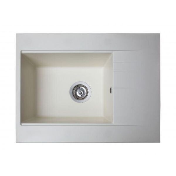 

Кухонная мойка из гранита прямоугольная Miraggio Bodrum 650 White