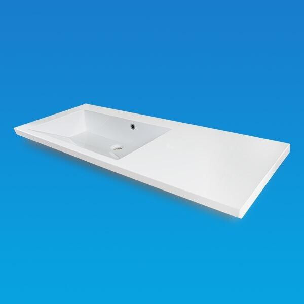 

Умывальник врезной из литого мрамора Fancy Marble Peggy 1250R Белый глянцевый