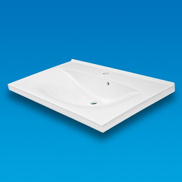 

Умывальник врезной из литого мрамора Fancy Marble Yonna 800 Белый глянцевый