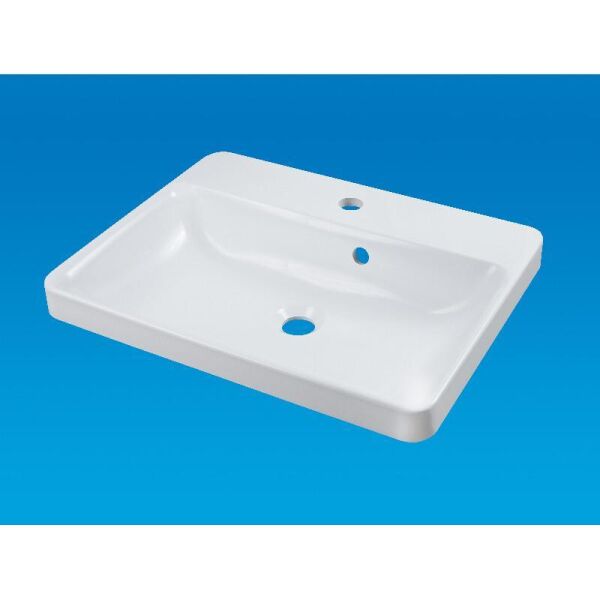 

Умывальник накладной из литого мрамора Fancy Marble Greta 550 Белый глянцевый