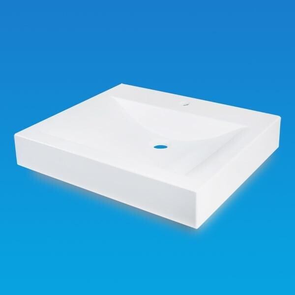 

Умывальник накладной из литого мрамора Fancy Marble Lily 600 Белый глянцевый