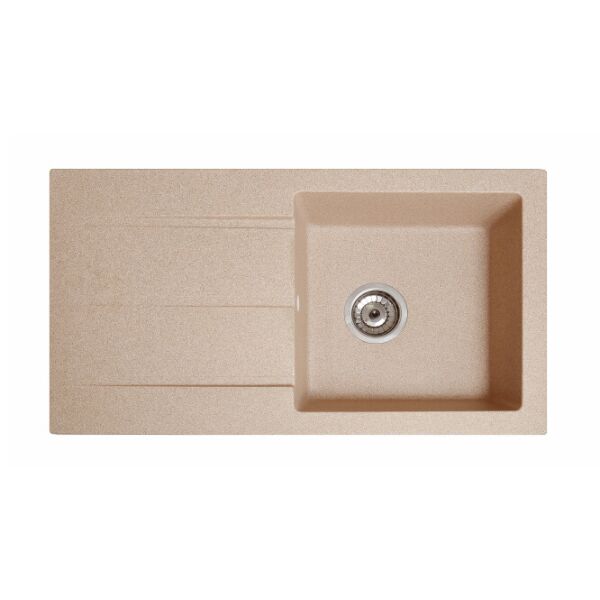 

Кухонная мойка из гранита прямоугольная Solid Квадро Песочная