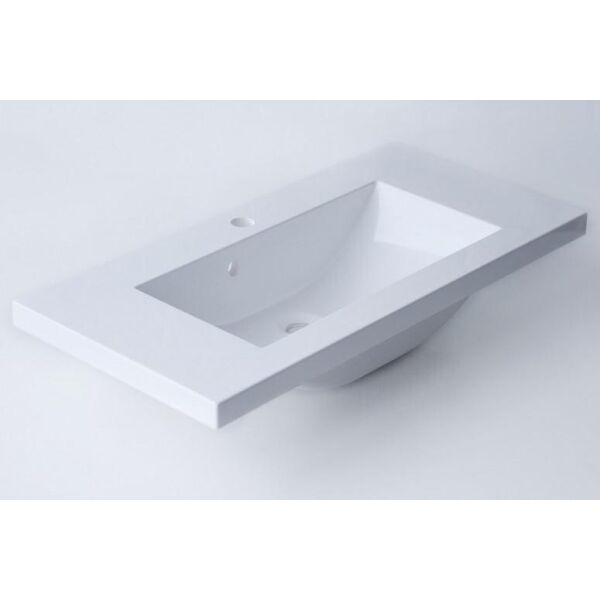 

Умывальник врезной из литого мрамора Fancy Marble Jody 800 Белый глянцевый