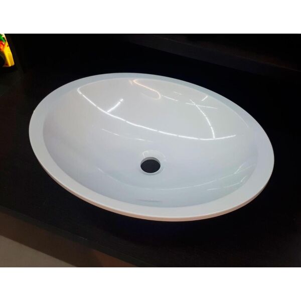 

Умывальник врезной из литого мрамора Fancy Marble Pat 500 Белый глянцевый