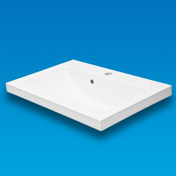 

Умывальник врезной из литого мрамора Fancy Marble Jody 600 Белый глянцевый