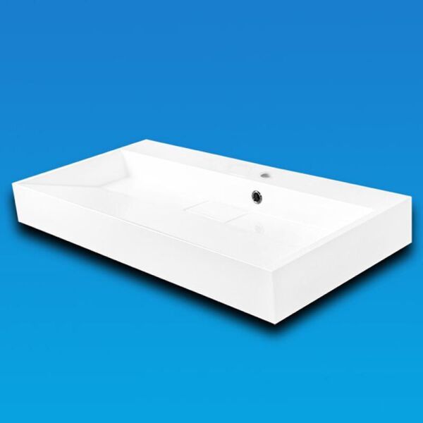 

Умывальник накладной из литого мрамора Fancy Marble Ashley 900 Белый глянцевый